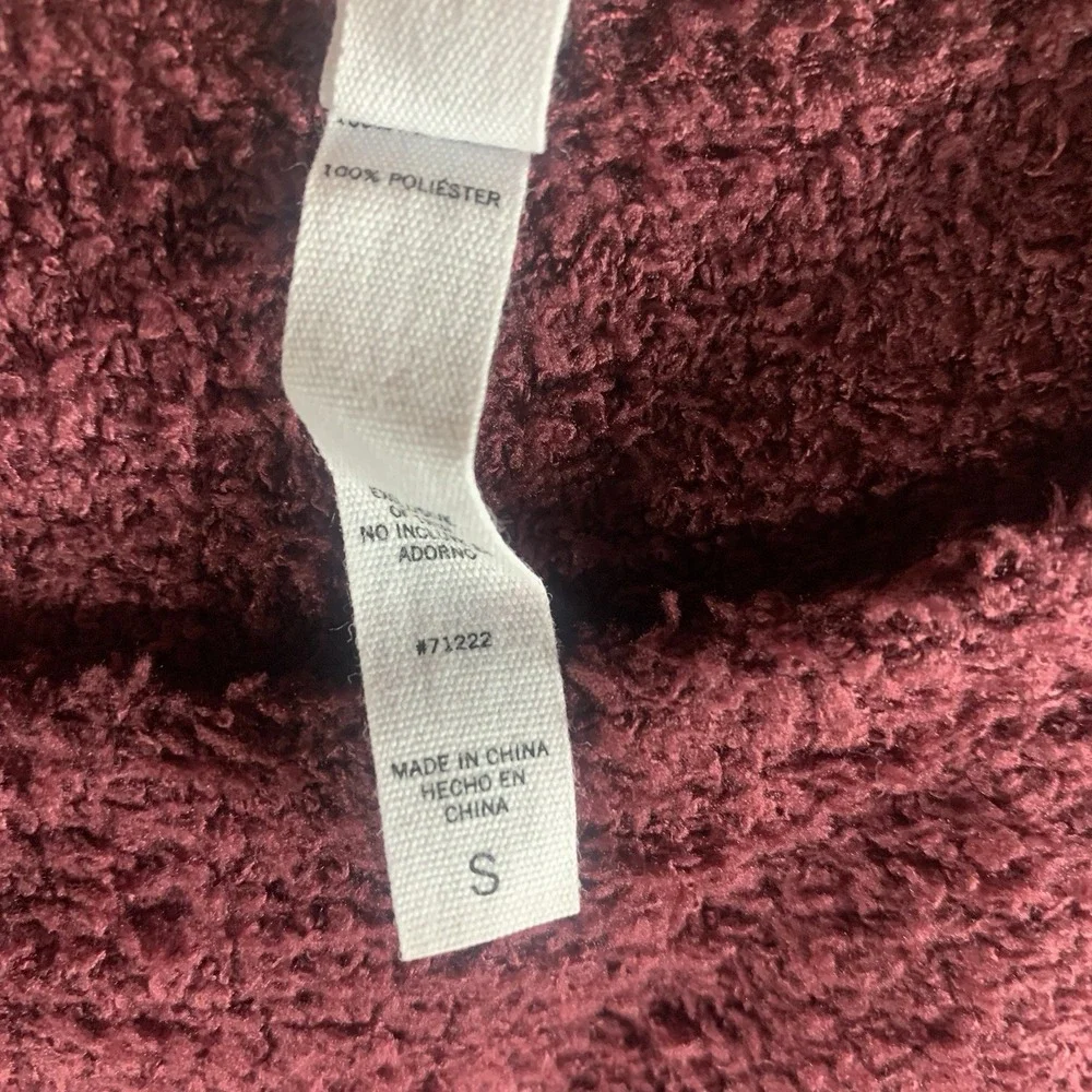 Steve‎ Madden Women's Tank Top S Sleep Chenille Fuzzy Scoop Neck Red Zinfandel